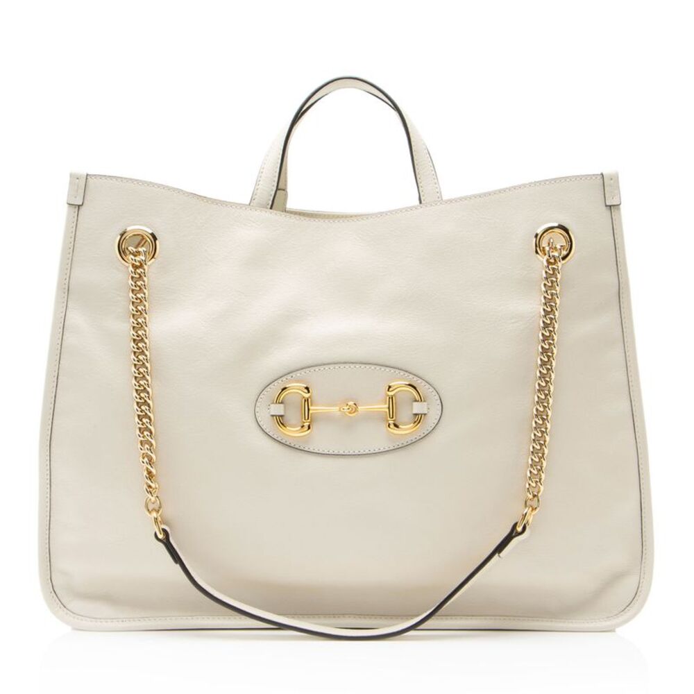 Gucci Leather Horsebit 1955 Chain Large Tote